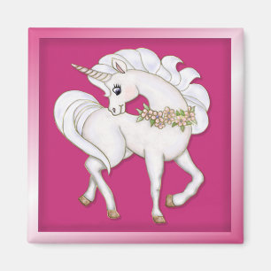 Weißes Einhorn Magnet