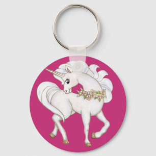 Weißes Einhorn Schlüsselanhänger