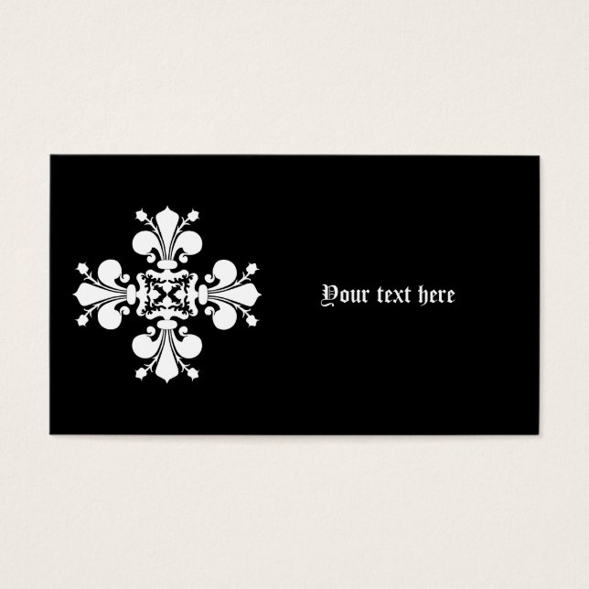 Weißes, elegantes Damast-Motiv (Vorderseite)