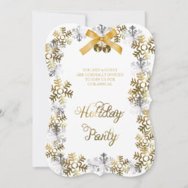 Weißes elegantes Snowflake Corporate Party laden Einladung
