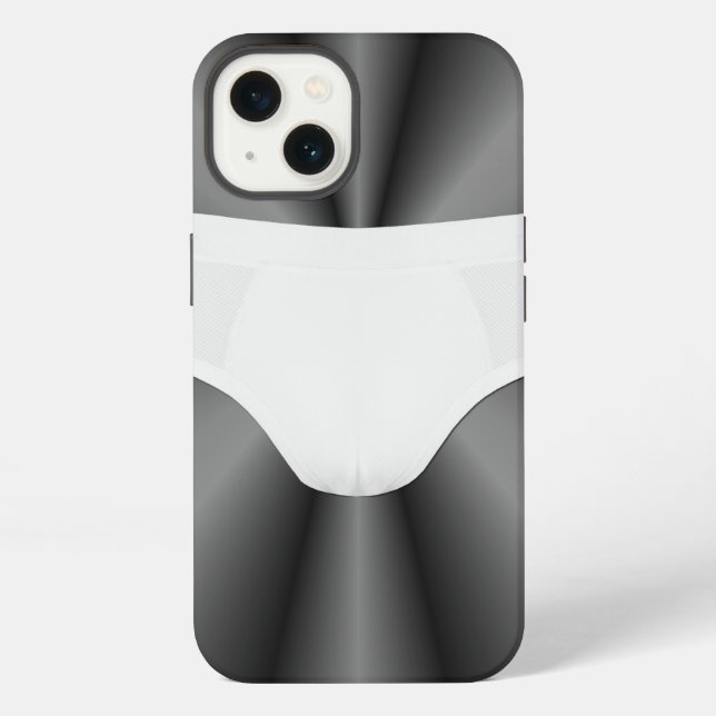 Weißes enges Unterhemd iPhone Hülle (Rückseite)