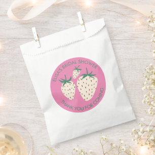Weißes Erdbeeren Pineberry BRAUTPARTY Custom Geschenktütchen