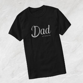 Weißes Established Dad T-Shirt mit Schriftzug