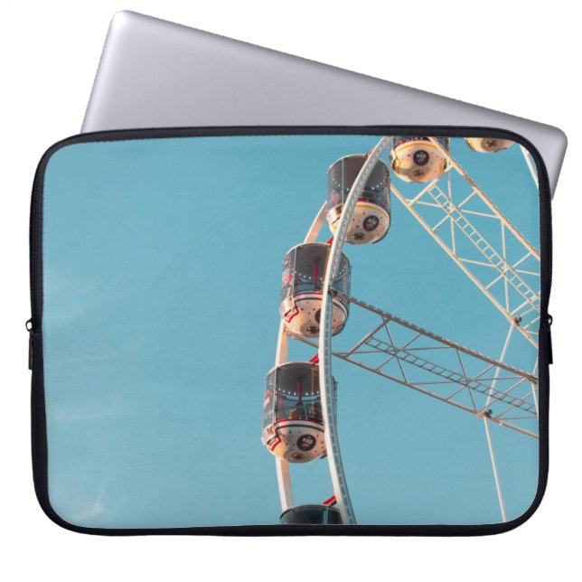 Weißes Fährrad am Morgen Laptopschutzhülle (Vorderseite)