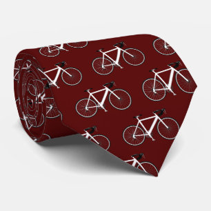 Weißes Fahrrad auf Maroon  Krawatte