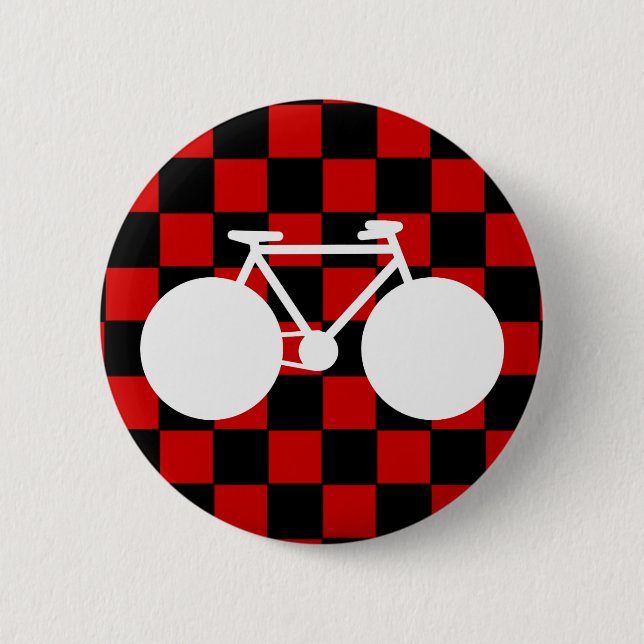 Weißes Fahrrad Button (Vorderseite)