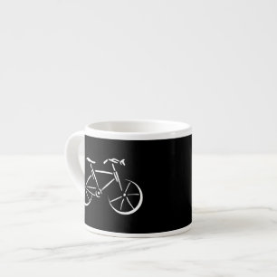 Weißes Fahrrad Espressotasse