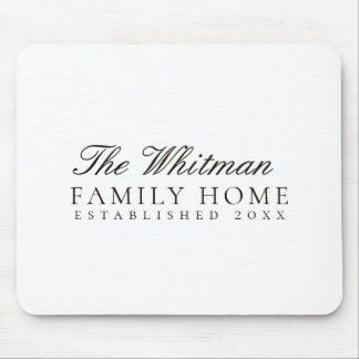 Weißes Familienheim Mousepad