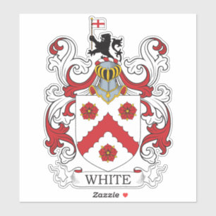 Weißes Familienwappen Aufkleber