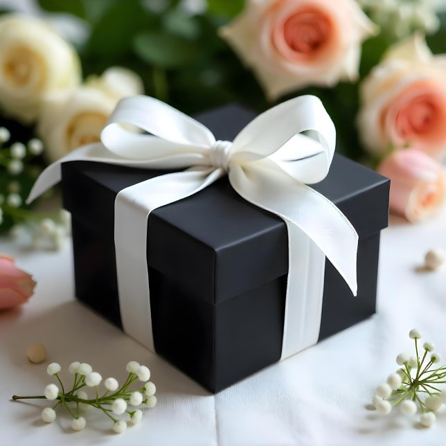 Weißes Farbsatinband Satinband (White Solid Color Satin Ribbon)