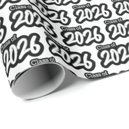 Weißes Fett-Pinselklasse 2026 - Wrapping Paper Geschenkpapier