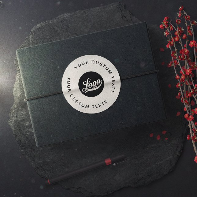 Weißes Firmenlogo Firmenmarke - Brauch Runder Aufkleber (Von Creator hochgeladen)