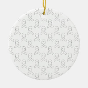 Weißes Flachmuster Keramikornament