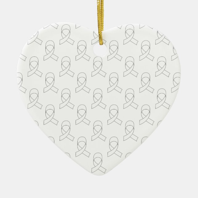 Weißes Flachmuster Keramikornament (Vorne)