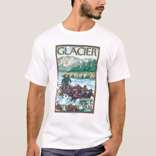 Weißes flößendes Wasser - Glacier Nationalpark, T-Shirt