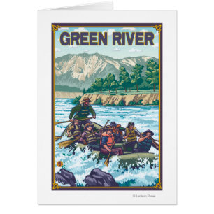 Weißes flößendes Wasser - Green River, Washington