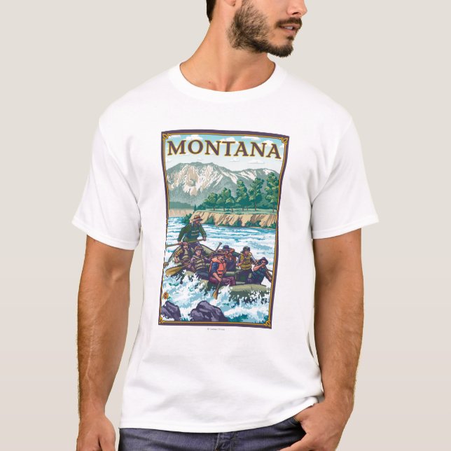 Weißes flößendes Wasser - Montana T-Shirt (Vorderseite)