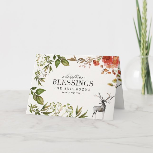 Weißes Foto Weihnachten Karte (Vorderseite)