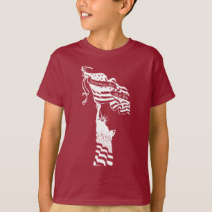 Weißes Freiheitsstatue Amerikanische Flagge 4. Ju T-Shirt