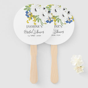 Weißes Frühlingsfloral Bouquet Brautparty Fächer