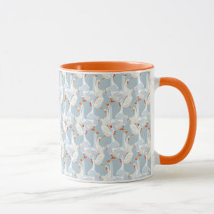 Weißes Gans-Muster Tasse