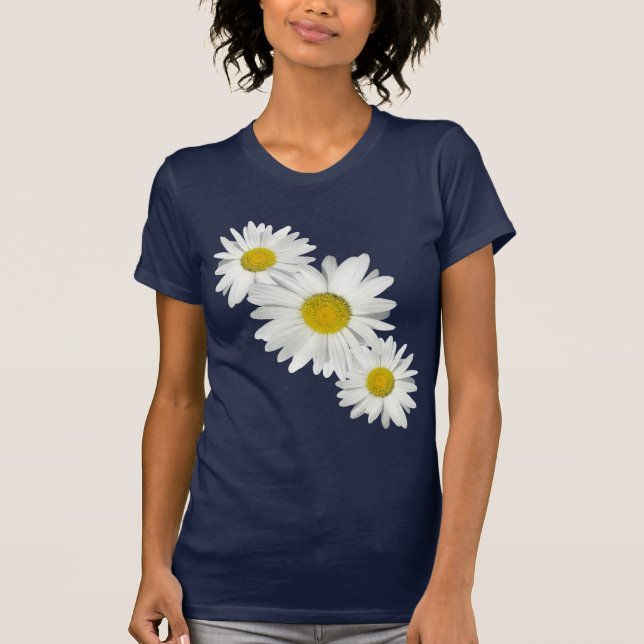 Weißes Gänseblümchen-frisches Shirt (Vorderseite)