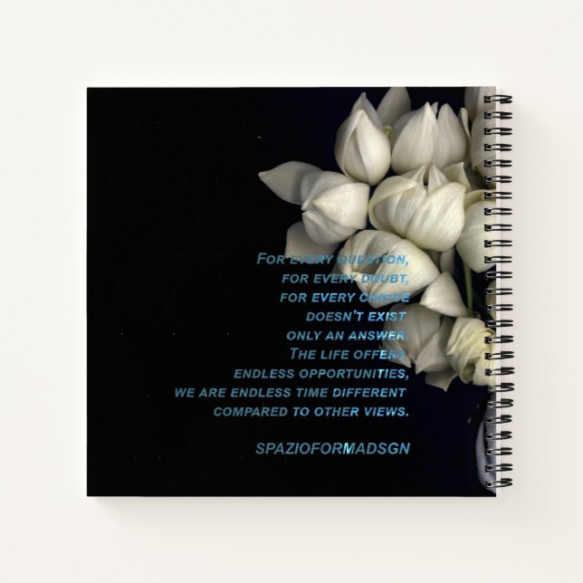 "Weißes gebrochenes Herz in Schwarz" & Zweifel Notizbuch (Rückseite)