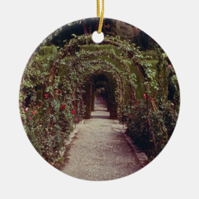 Weißes Generalife, das Alhambra, Granada, Spanien Keramikornament (Vorne)