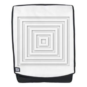 Weißes geometrisches Quadrat Rucksack