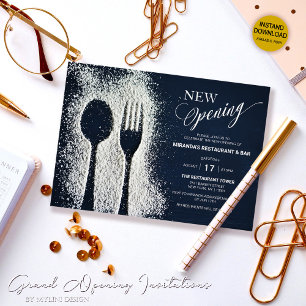 Weißes gepulstes Zuckerrestaurant - Neueröffnung Einladung