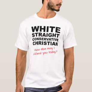 Weißes gerades konservatives christliches lustiges T-Shirt