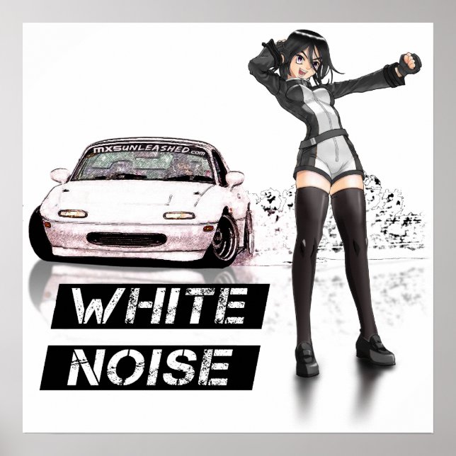 Weißes Geräusch MX5 Miata Poster (Vorne)
