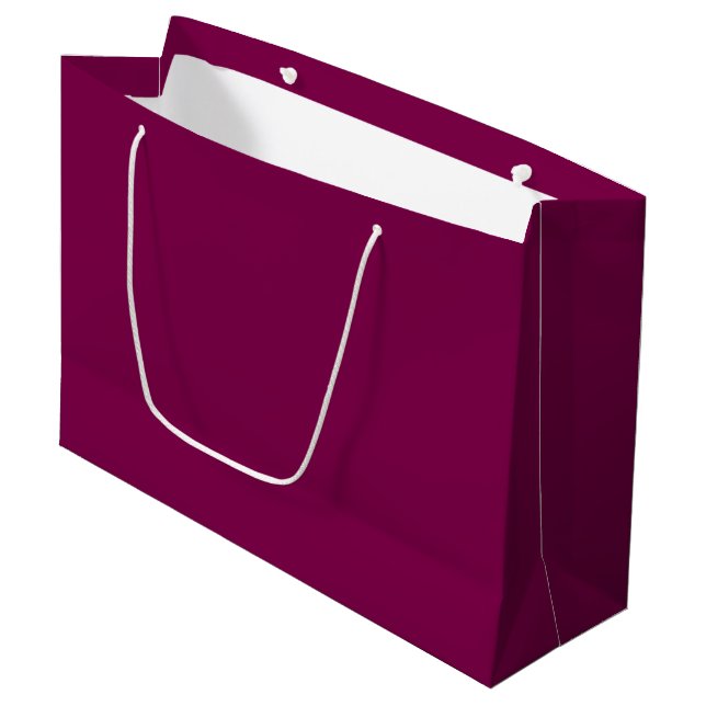 Weißes Geschenktasche mit eigener Marke | Große Gl Geschenktüte (Vorderseite Schrägansicht)