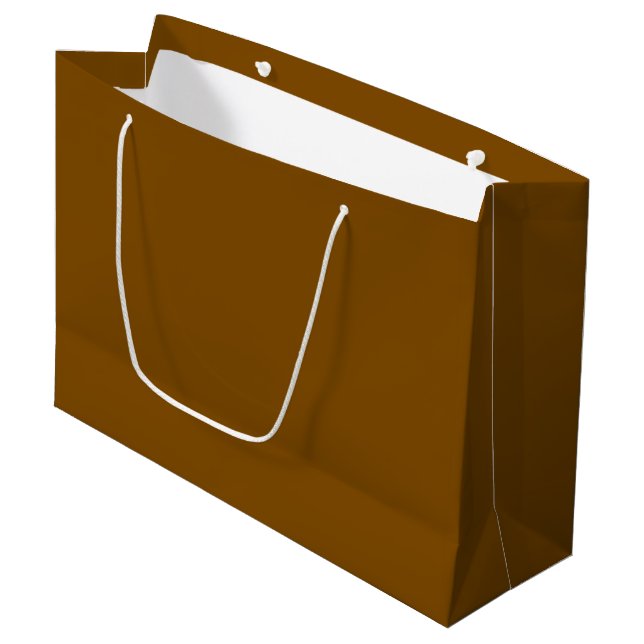 Weißes Geschenktasche mit eigener Marke | Große Gl Geschenktüte (Vorderseite Schrägansicht)