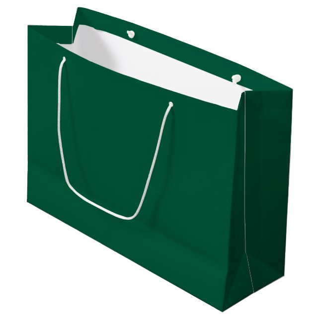 Weißes Geschenktasche mit eigener Marke | Große Gl Geschenktüte (Vorderseite Schrägansicht)