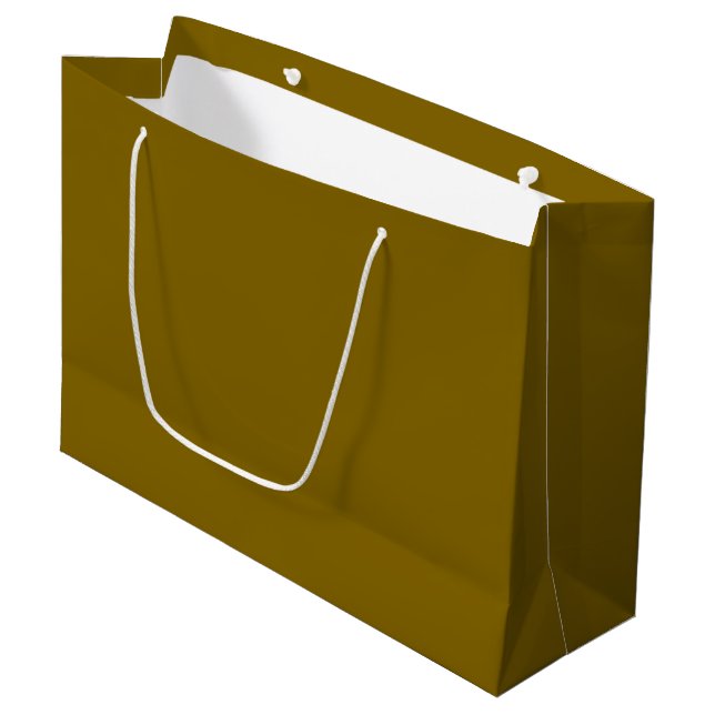 Weißes Geschenktasche mit eigener Marke | Große Gl Geschenktüte (Vorderseite Schrägansicht)