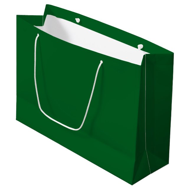 Weißes Geschenktasche mit eigener Marke | Große Gl Geschenktüte (Vorderseite Schrägansicht)