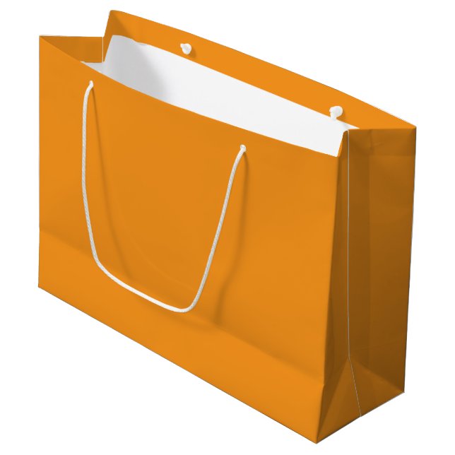 Weißes Geschenktasche mit eigener Marke | Große Gl Geschenktüte (Vorderseite Schrägansicht)