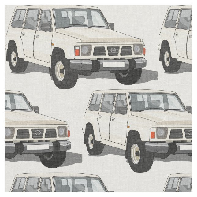 Weißes Gewebe des LKW-4X4 Stoff (Nahaufnahme)
