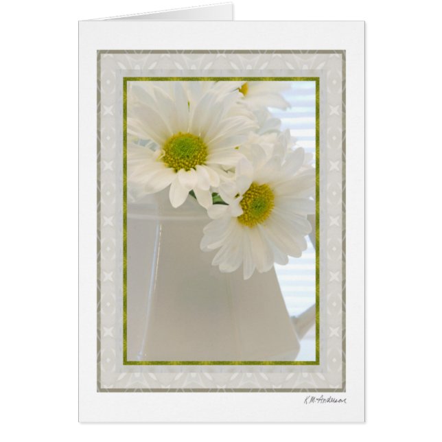 Weißes Glas mit Gänseblümchen 2 (Vorne)