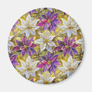 Weißes Gold Lila Rosa Weihnachten Weihnachtssterne Magnet