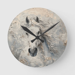 Weißes Gold Runde Wanduhr