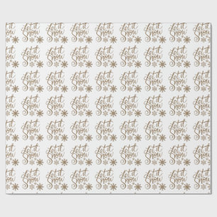 Weißes GoldGlitter ließ es schneien Weihnachten Geschenkpapier