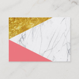 Weißes Goldlachs-Marmor Visitenkarte