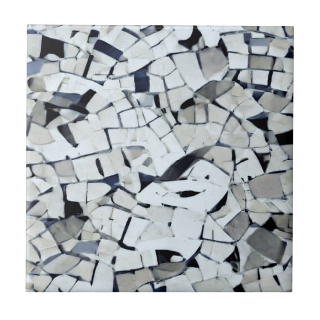 Weißes, graues, gestumpftes Muster Fliese (Vorderseite)