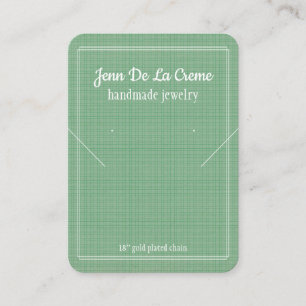 Weißes, grünes Schmuckstück Telefonnummerkarte