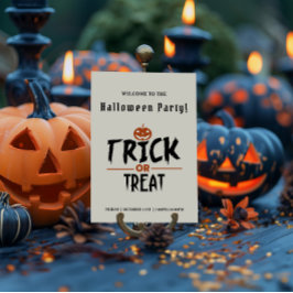 Weißes Halloween-Party Poster