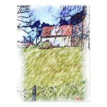 weißes Haus auf dem Hügel