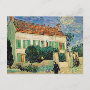 Weißes Haus in der Nacht - Vincent van Gogh Postkarte