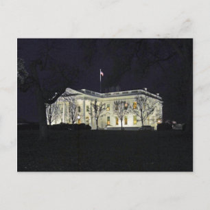 Weißes Haus in der Nacht Washington DC 2003 Postkarte